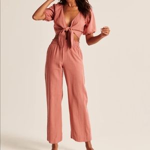 Cropped Wide Leg Linen Pants